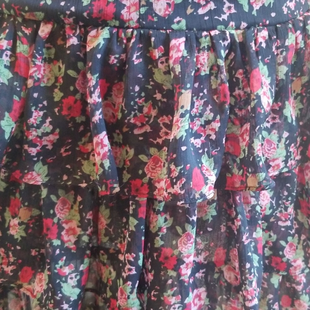 🌺🌻🌼Express Sz S Strapless Ruffle Dress VGUC - Picture 3 of 4